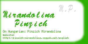 mirandolina pinzich business card